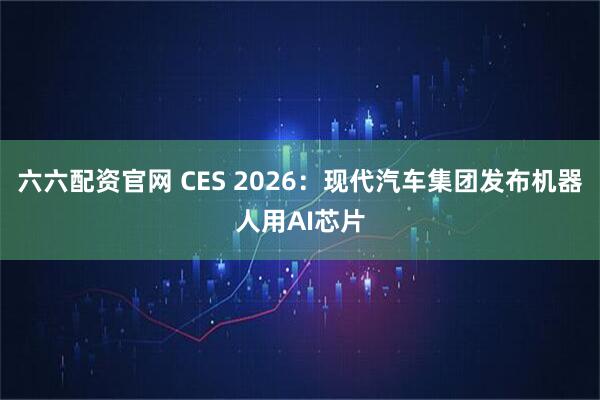 六六配资官网 CES 2026：现代汽车集团发布机器人用AI芯片
